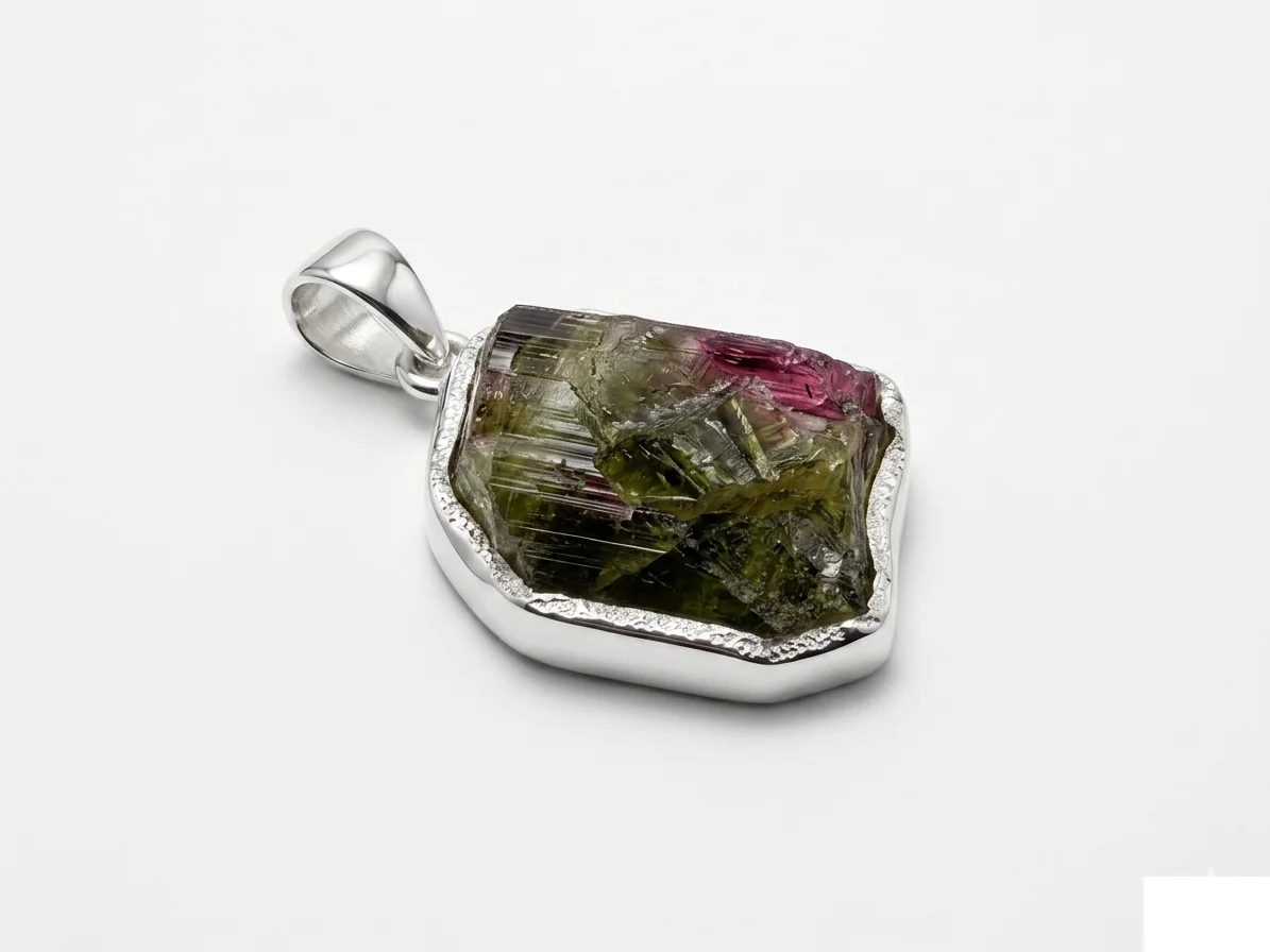 Rough Orange Quartz Pendant - image 1