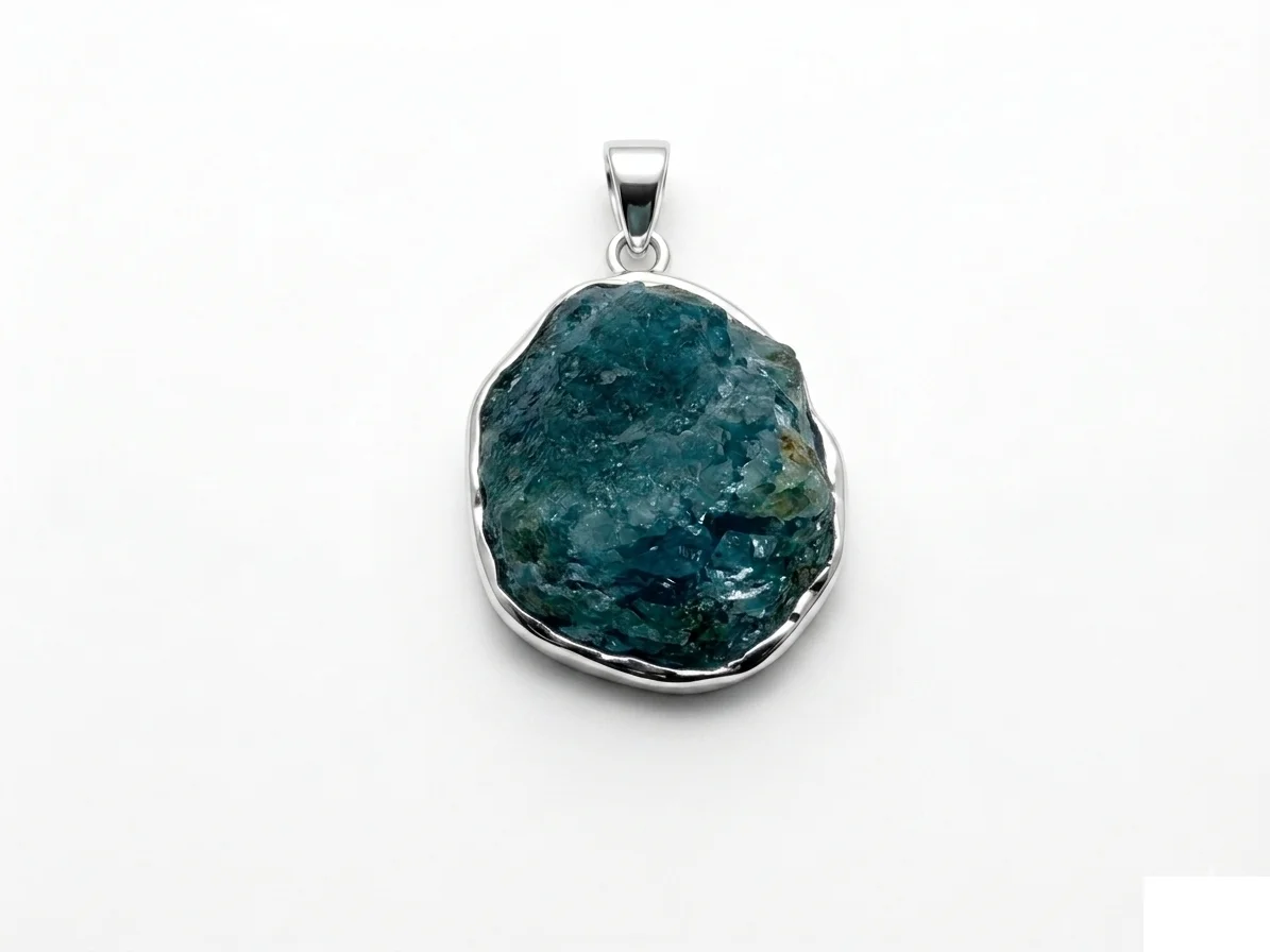 Rough Green Quartz Pendant - image 1